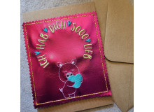 Stickdatei - ITH Kerzenteppich Tasche Schwein